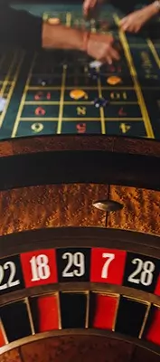 roulette table at casino